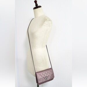 CHANEL Metallic Quilted Crossbody Bag